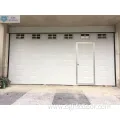 White Steel Insulated Sectional Garage Door with Pedestrian